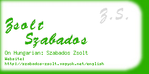 zsolt szabados business card